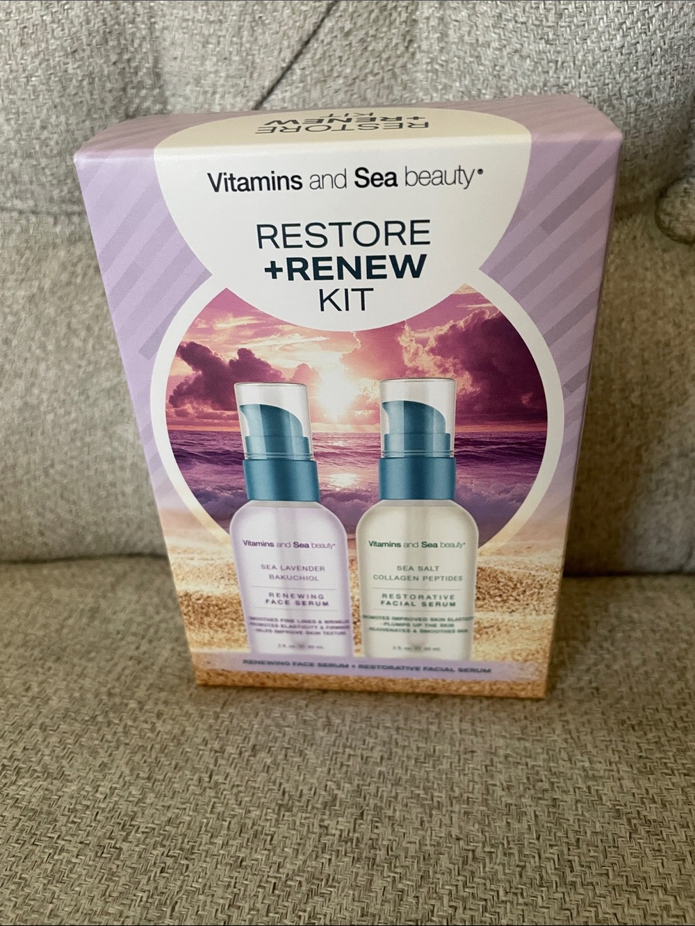 Vitamins and Sea Beauty Restore + Renew Kit - Lavender & Sea Salt (Purple)